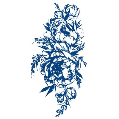 JSHEN 7 Sheets Temporary Tattoos for Men and Women, Abstract Moon and Flowers, 11 x 18 cm, Waterproof Arm Tattoo Stickers