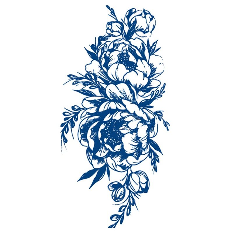 JSHEN 7 Sheets Temporary Tattoos for Men and Women, Abstract Moon and Flowers, 11 x 18 cm, Waterproof Arm Tattoo Stickers