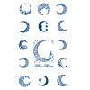 JSHEN 7 Sheets Temporary Tattoos for Men and Women, Abstract Moon and Flowers, 11 x 18 cm, Waterproof Arm Tattoo Stickers view 2