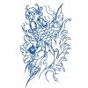 JSHEN 7 Sheets Temporary Tattoos for Men and Women, Abstract Moon and Flowers, 11 x 18 cm, Waterproof Arm Tattoo Stickers view 4