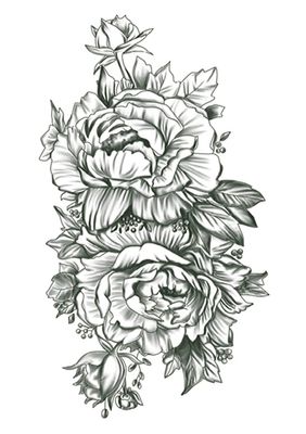JSHEN 7 Sheets Temporary Tattoos for Men and Women, Flower, Dragon, Buddha Statue, 14.8 x 21 cm