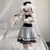 Temptshow Sexy French Maid Lace Lingerie Outfit, Cute Japanese Anime Cosplay view 4