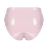 Choomomo Women's Patent Leather Open-Crotch High-Waisted Lace Panties Hot Pants, Pink, O XL view 3