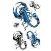 JSHEN 7-Sheet Temporary Tattoos, Scorpion and Artificial Flower, 14.8 x 21 cm view 3
