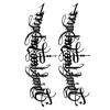 JSHEN 7-Sheet Temporary Tattoos, Scorpion and Artificial Flower, 14.8 x 21 cm view 4