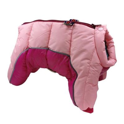 Ecoodisk 4-Leg Dog Winter Coat, Waterproof Windproof Jumpsuit, D, 18