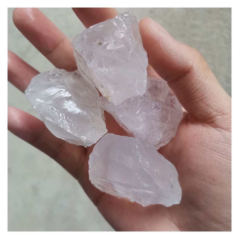 Kigauru Natural Raw Quartz White Crystal Stone, 1 pc (190–200 g)