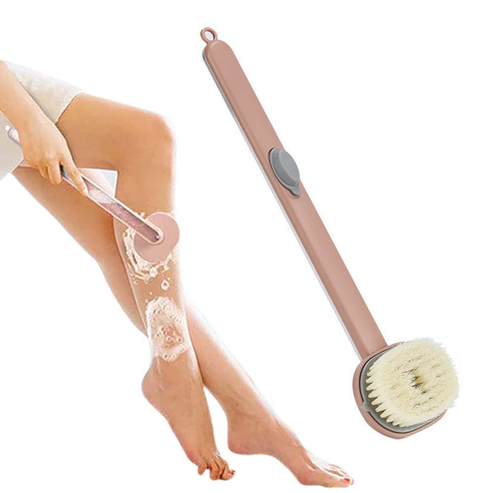 Soap-Dispensing Bath Brush with Long Handle