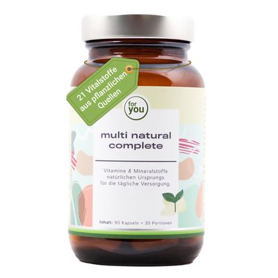 for you Multi Natural Complete, 90 Capsules (30 Servings), 21 Vital Nutrients