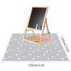 FANSU Waterproof Non-Slip High Chair Floor Mat, Gray Stars, 51 x 51 in view 3