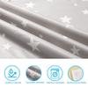 FANSU Waterproof Non-Slip High Chair Floor Mat, Gray Stars, 51 x 51 in view 4