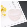 Kigauru Natural Rough Crystal Heart-Shaped Gemstone, Agate Stone Desktop Ornament, 40 mm (Color: Rose Quartz, Size: 40 mm) view 3