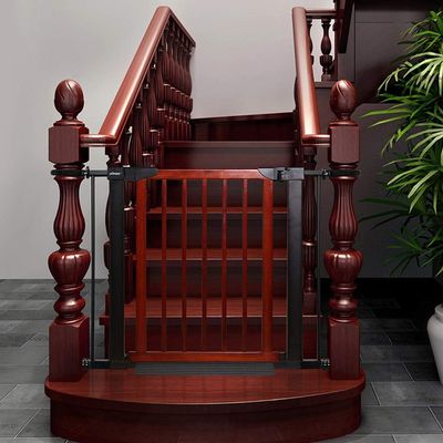 MERTNK Pet Playpen and Metal Safety Gate, One-Hand Operation, Pressure-Mounted, 166–173 cm