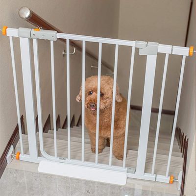 MERTNK Pet Gate, White, Indoor Child Safety Gate, 61–215 cm