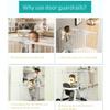 MERTNK Pet Gate, Indoor Stair Gate, White, Expandable Metal Safety Gate, Pressure-Mounted, 225–234 cm view 3