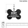DISONTAG Personalized Dog Tag with QR Code, 28 × 42 mm, 2-Sided Bone view 3