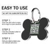 DISONTAG Personalized Dog Tag with QR Code, 28 × 42 mm, 2-Sided Bone view 4