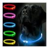 LED Dog Collar with Rechargeable Light, Adjustable with 3 Modes, Blue view 1