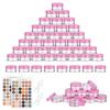 Flintronic 64-Pack 5 mL Clear Plastic Cosmetic Jars with Spatulas and Labels view 1