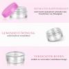 Flintronic 64-Pack 5 mL Clear Plastic Cosmetic Jars with Spatulas and Labels view 3