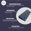 Heavy-Duty Rubber Curb Ramp for Mobility Scooters and Wheelchairs, 98 x 30 x 10 cm view 2