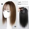 Clip-In Topper for Women, Covers New-Growth Hair with 3D Wispy Bangs, Forehead Replacement Wiglet, 35 cm, Light Brown view 2