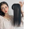 Clip-In Topper for Women, Covers New-Growth Hair with 3D Wispy Bangs, Forehead Replacement Wiglet, 35 cm, Light Brown view 4
