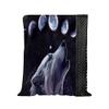 Hixingo Kids' Cozy Blanket with 3D Animal Print, Soft Warm Minky Dot Blanket, Double-Sided, for Girls and Boys (100 x 150 cm, Moon Wolf) view 1