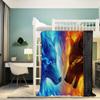 Hixingo Kids' Cozy Blanket with 3D Ice and Fire Wolf Print, 75 x 100 cm view 2