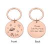 Anti-Lost Engraved Pet ID Tag, Personalized Dog and Cat Tag, Rose Gold, 20 x 20 mm view 2