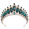 FAMoUsGoods Handmade Baroque Red Wedding Headband (Metal Color: Gold Green) view 1