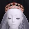 FAMoUsGoods Handmade Crystal Butterfly Tiara, Gold Red view 4