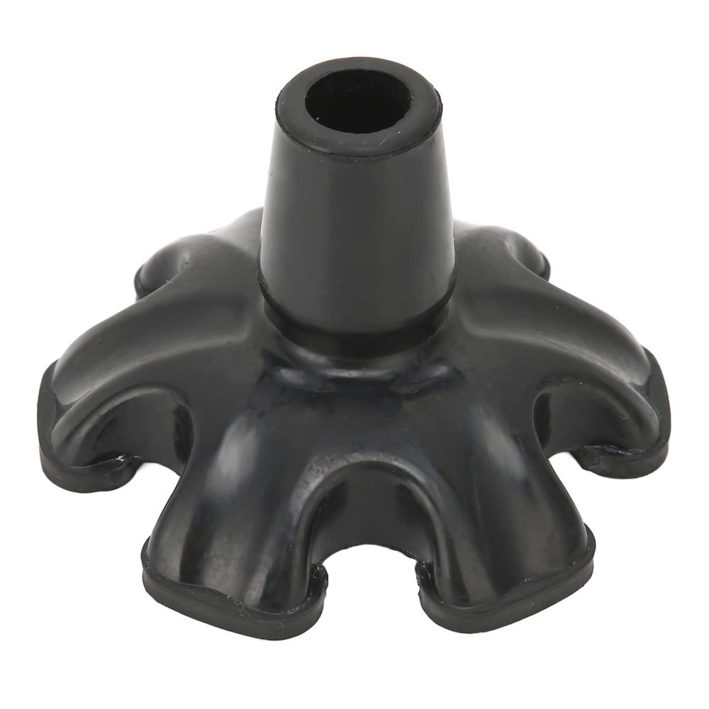 6-Prong Replacement Cane Tips, Non-Slip Rubber, Self-Standing, 19 mm