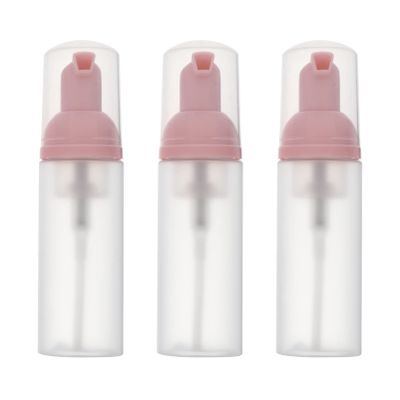 3-Pack 50 mL Pink Plastic Foaming Dispenser Bottles