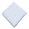 CARREDANA Baby Muslin Blanket, 100% Cotton, 120 x 120 cm, Versatile, Personalized Embroidery (Blue Flowers) view 1