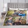 WJMSDK Personalized Flannel Photo Blanket, Custom Throw Blanket, Gift for Family, Friends, and Pets view 3