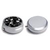 Dinosaur Skeleton Pill Case, Metal Medication Box, Portable Tablet Organizer for Daily Travel, 5 x 5 cm view 3