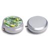 Bird and Leaves Pill Box, Metal Medication Box, Portable Tablet Organizer for Daily Travel, 5 x 5 cm view 3
