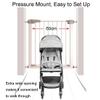 MERTNK Pressure-Mounted Metal Safety Gate, White, 96–103 cm view 3