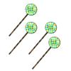 Women's Hair Clips, 4-Pack, Citrus Yellow, Lemon Pattern, Side Clips view 1