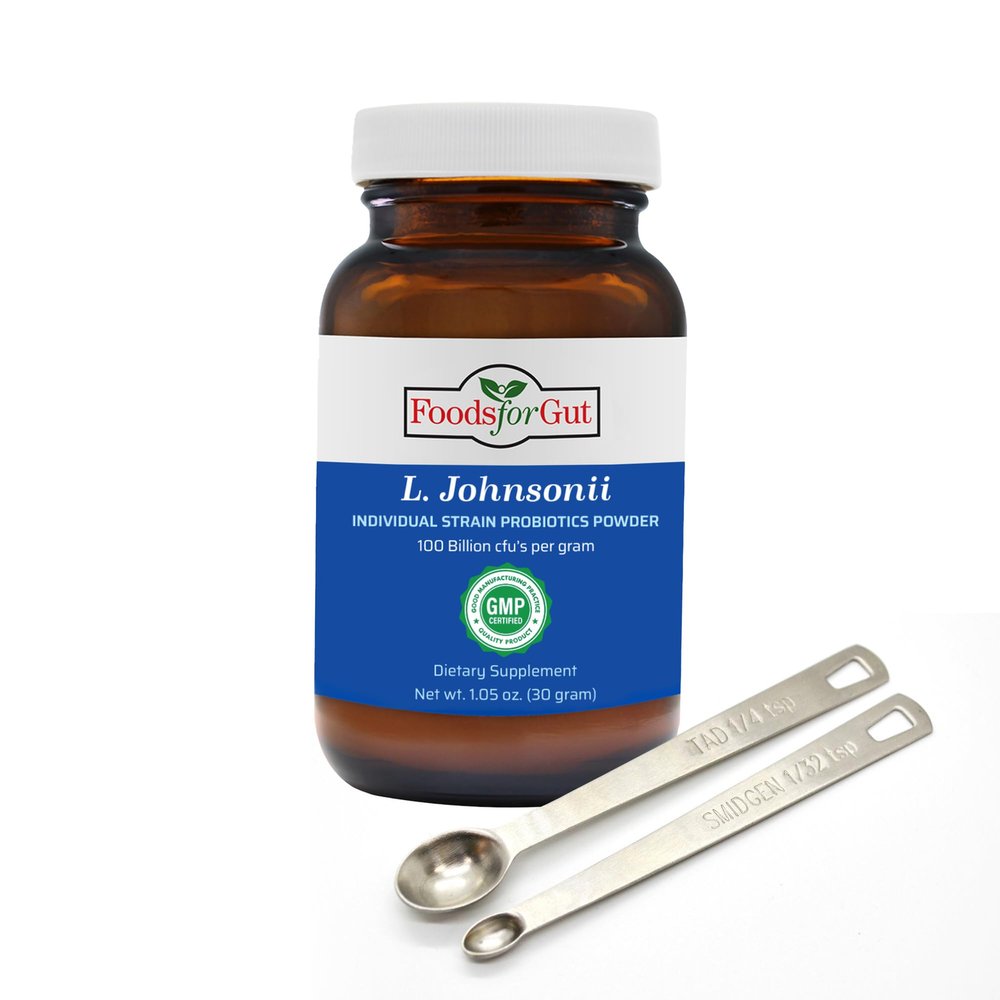 Foods For Gut Lactobacillus johnsonii Probiotic Powder, 100 Billion CFU, No Additives, 30 g