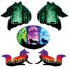 JSHEN 7-Sheet Temporary Tattoos, Lion and Wolf Designs, 14.8 × 21 cm view 2