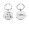Personalized Anti-Lost ID Tag for Pets, Stainless Steel, Silver, 30 x 33.5 mm view 1
