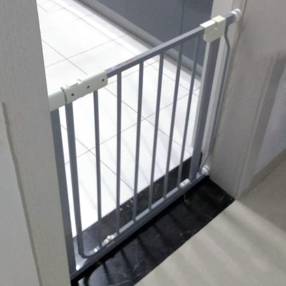 MERTNK Pet and Baby Safety Gate, Stair Gate, Pressure-Mounted, No Drilling, 121–127 cm