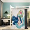 Hixingo Blue Mermaid Princess Blanket, Soft Double-Sided Minky Blanket, 130 x 150 cm view 2