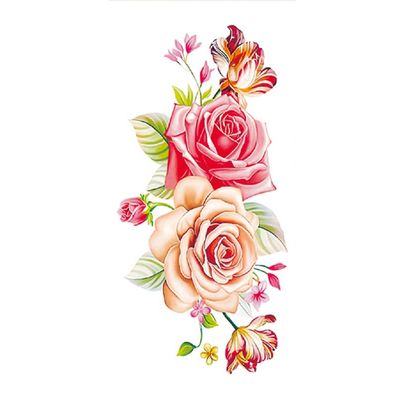 JSHEN 7-Sheet Temporary Tattoos for Women and Adults, Abstract Plum Blossoms, Floral Branches and Leaves, 9 x 19 cm