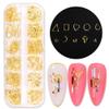 KUOCA 3D Nail Art Metal Charms, Studs, Jewels & Decals, Gold Micro Caviar Beads, Star and Moon Rivet Designs view 3