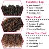SOKU 5-Piece Set, 45 cm Ombre Brown Faux Locs with Wavy, Curly Ends view 2