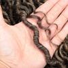 SOKU 5-Piece Set, 45 cm Ombre Brown Faux Locs with Wavy, Curly Ends view 4