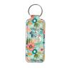 Horeset Chapstick Holder Keychain, Watercolor Butterfly Neoprene Sleeve, Tropical Pink Rose view 2